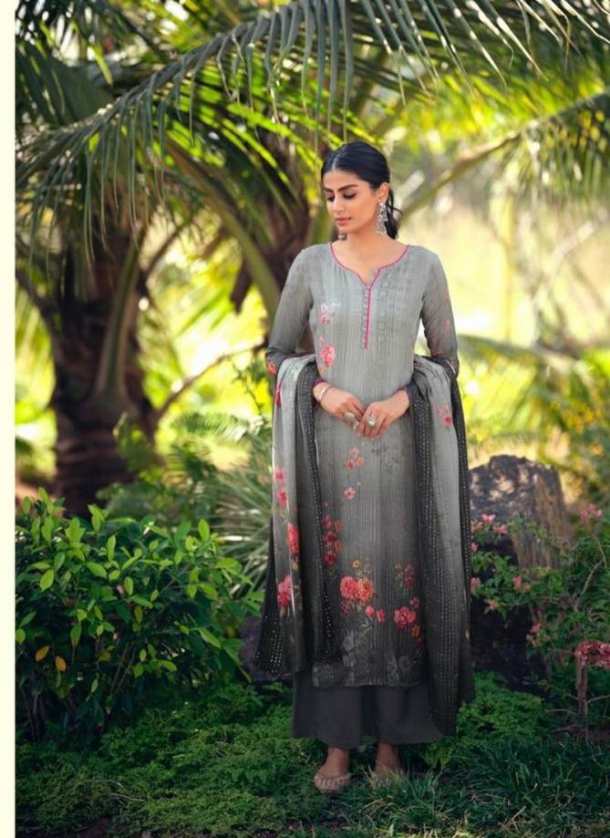 KARMA QAYNAT Latest Fancy Designer Casual Wear Maslin Embroieded Digital Print Salwar Suit Collection